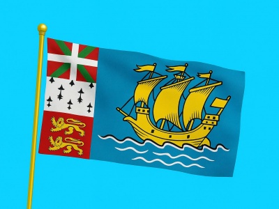 Vlag Saint Pierre en Miquelon 070x100 cm Vlag Saint Pierre en Miquelon 070x100 cm