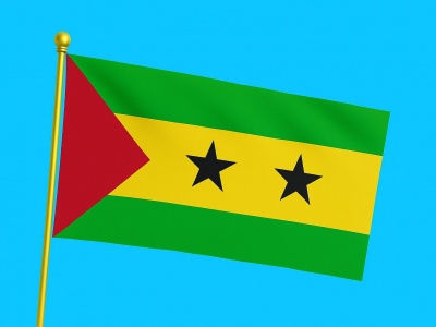 Vlag Sao Tomé en Principe 030x045 cm