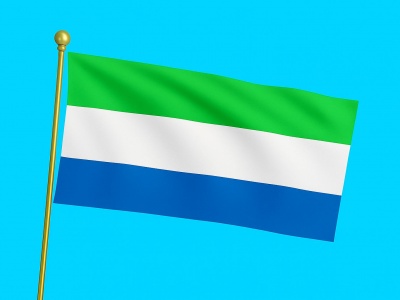 Vlag Sierra Leone 030x045 cm Vlag Sierra Leone 030x045 cm
