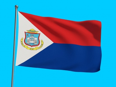 Vlag Sint Maarten 010x015 cm Vlag Sint Maarten 010x015 cm
