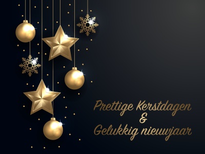 Vlag Prettige kerst & gelukkig nieuwjaar versie 001 070x100 cm