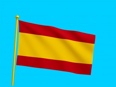 Vlag Spanje zonder wapen 020x030 cm