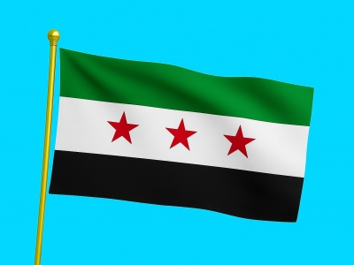 Vlag Syrië 2024-, 030x045 cm Vlag Syrië 2024-, 030x045 cm