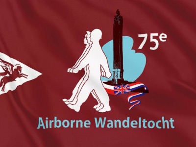 Vlag Airborne wandeltocht 75 jaar