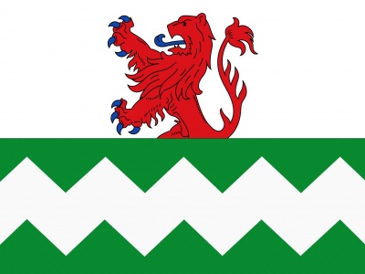 Vlag Westland met leeuw 050x075 cm