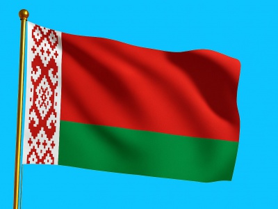 Vlag Wit-Rusland 020x030 cm