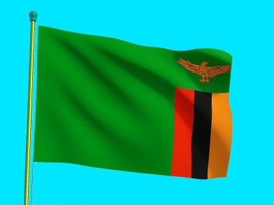 Vlag Zambia 020x030 cm