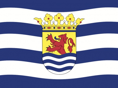 Tweedehands vlag Zeeland 100x150 cm, uitverkoop