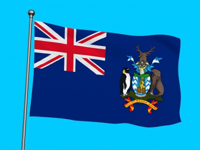 Vlag Zuid Georgia en de Zuidelijke Sandwicheilanden 030x045 cm