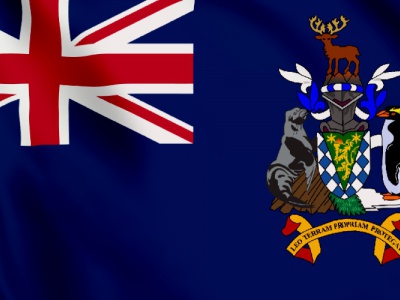 vlag Zuid Georgia en de Zuidelijke Sandwicheilanden 100x70