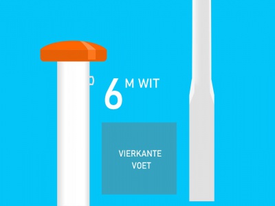Vlaggenmast hout vierkanten voet Wit gelakt 6 meter Vlaggenmast hout vierkanten voet Wit gelakt 6 meter