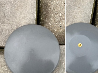 Vlaggenmast knop plat grijs, m8 